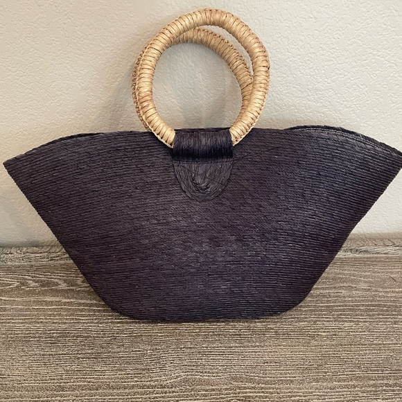Handbags - Rataan Weave Straw Handbag